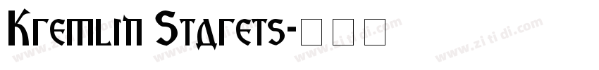 Kremlin Starets字体转换